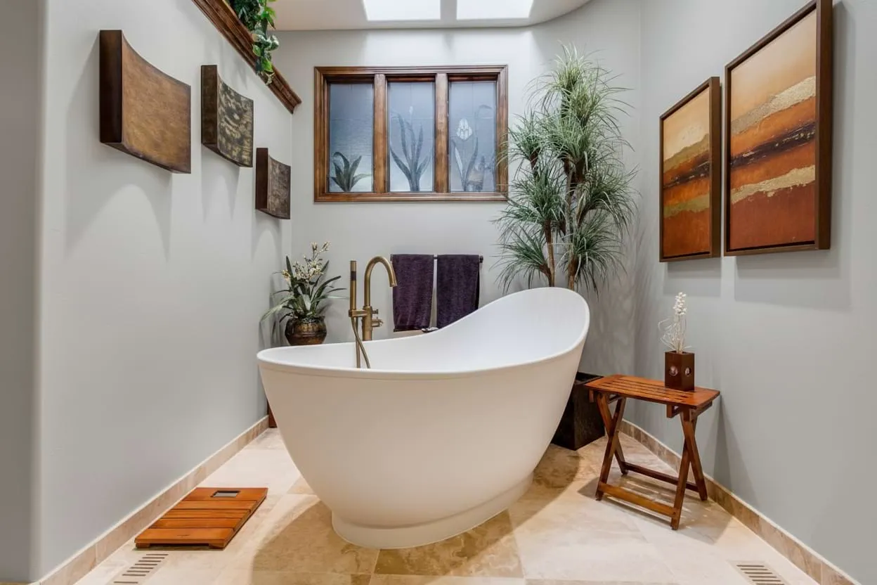 Luxury bathroom renovation with modern fixtures and tile work by Handy Daniel Services