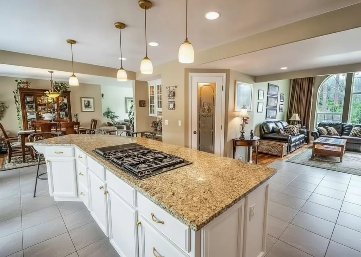 Kitchen renovation with custom cabinets and granite countertops by Handy Daniel Services